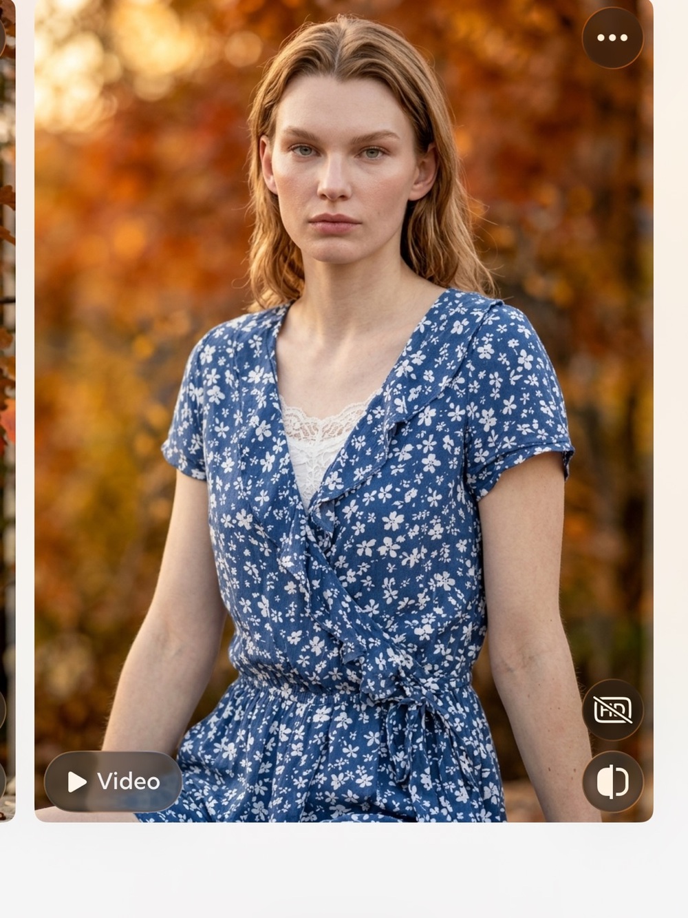 Feminine Divided Blue Floral Mini Romper